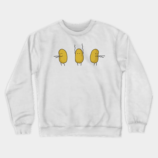 dancing potatoes Crewneck Sweatshirt by seafoxart